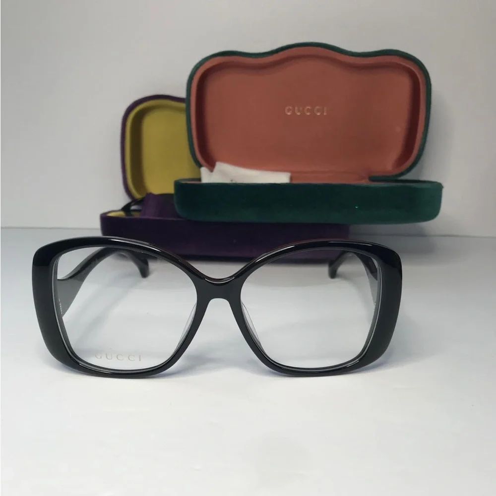 New Authentic Gucci Demo Butterfly Ladies Eyeglasses GG1236O 001 56 - Picture 4 of 16